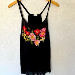 Akemi and Kim, Embroidered Tank size Medium